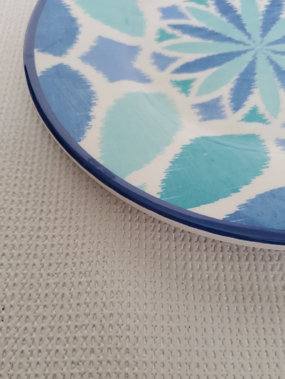 Blue & Teal Decorative Melamine Plates 8.75